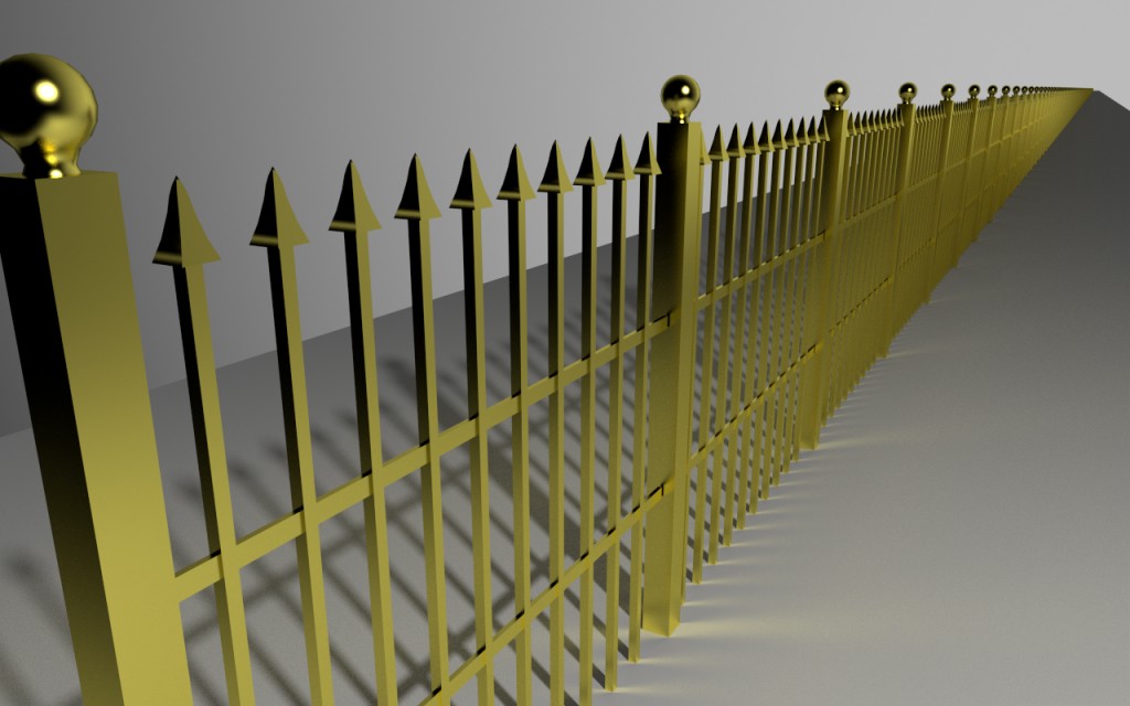 Ornamental Fence Array W /  Curve Mod preview image 1